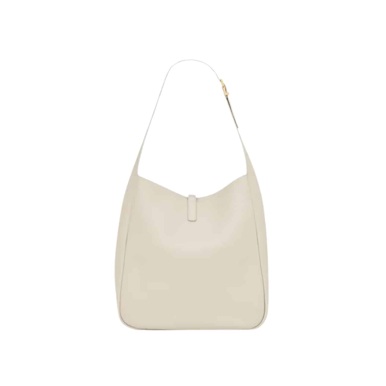 Saint Laurent Le 5 À 7 Supple Large In Grained Leather White 31Cm 753837Aaauq9207