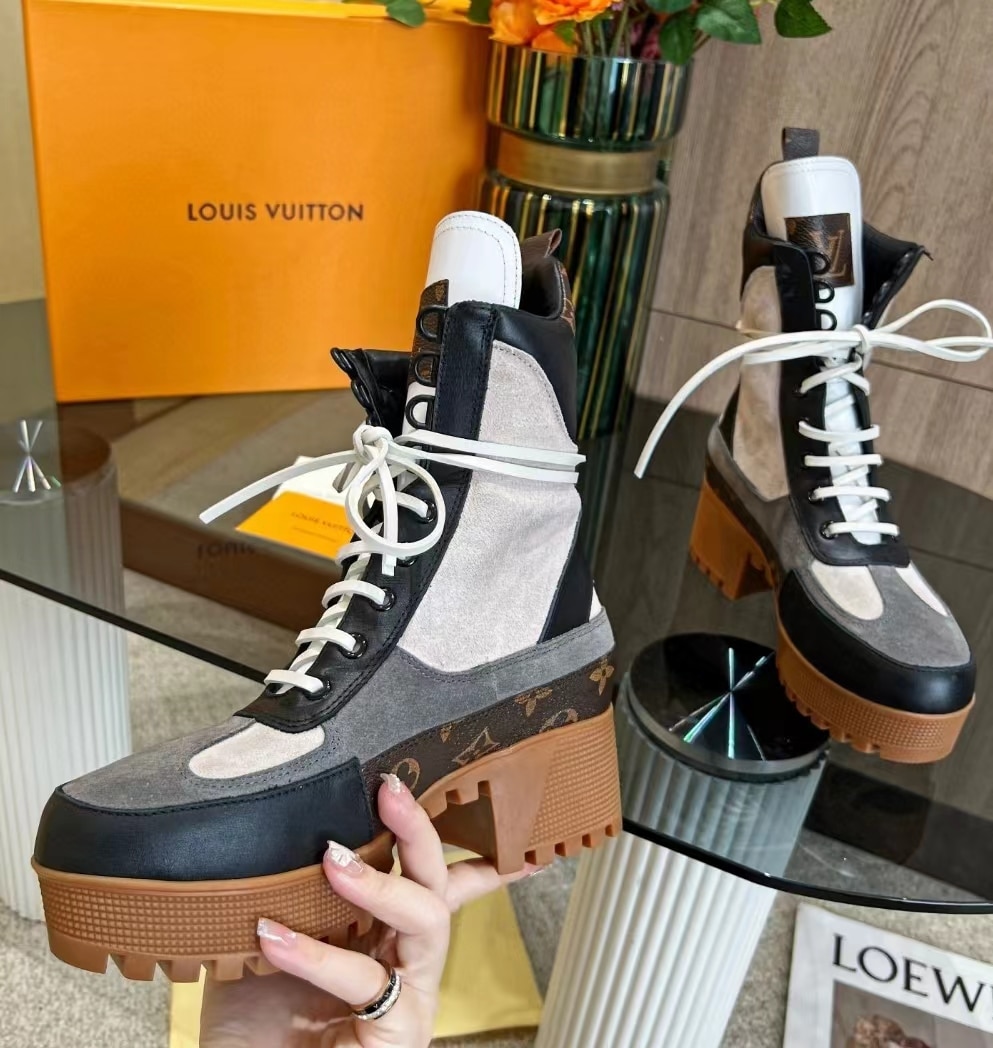 Louis Vuitton Laureate Ankle Boots Dark Grey 1Aap8B