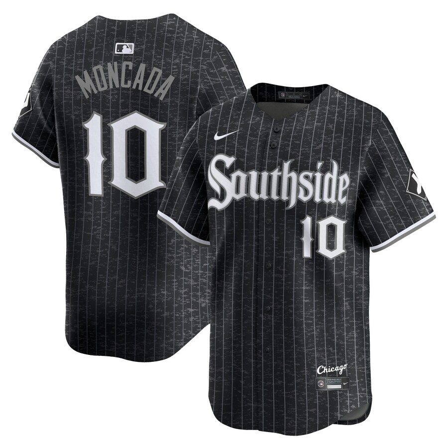 Yoan Moncada Chicago White Sox City Connect Retired Player Jersey Black