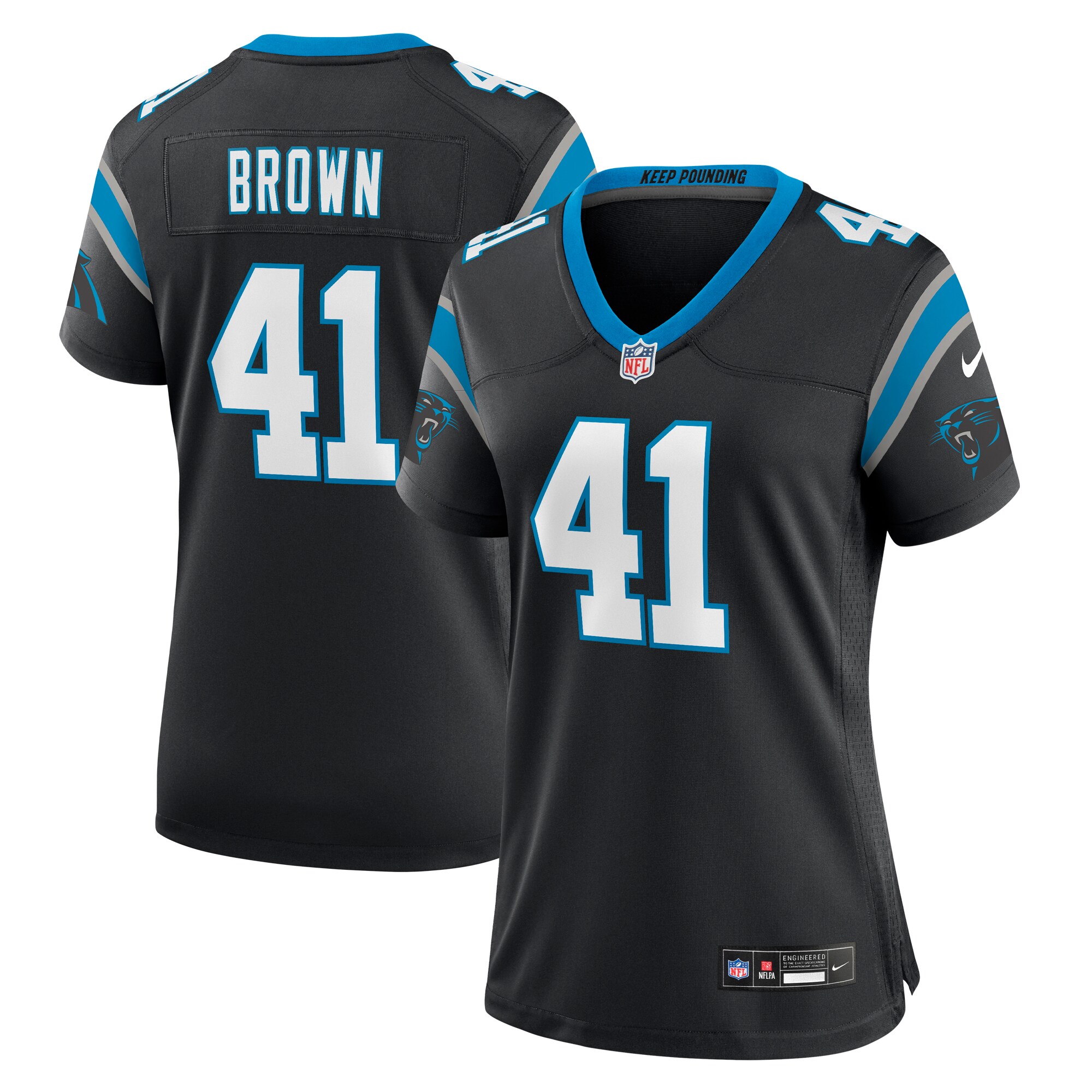 Spencer Brown Carolina Panthers Nike Women's Team Game Jersey - Black