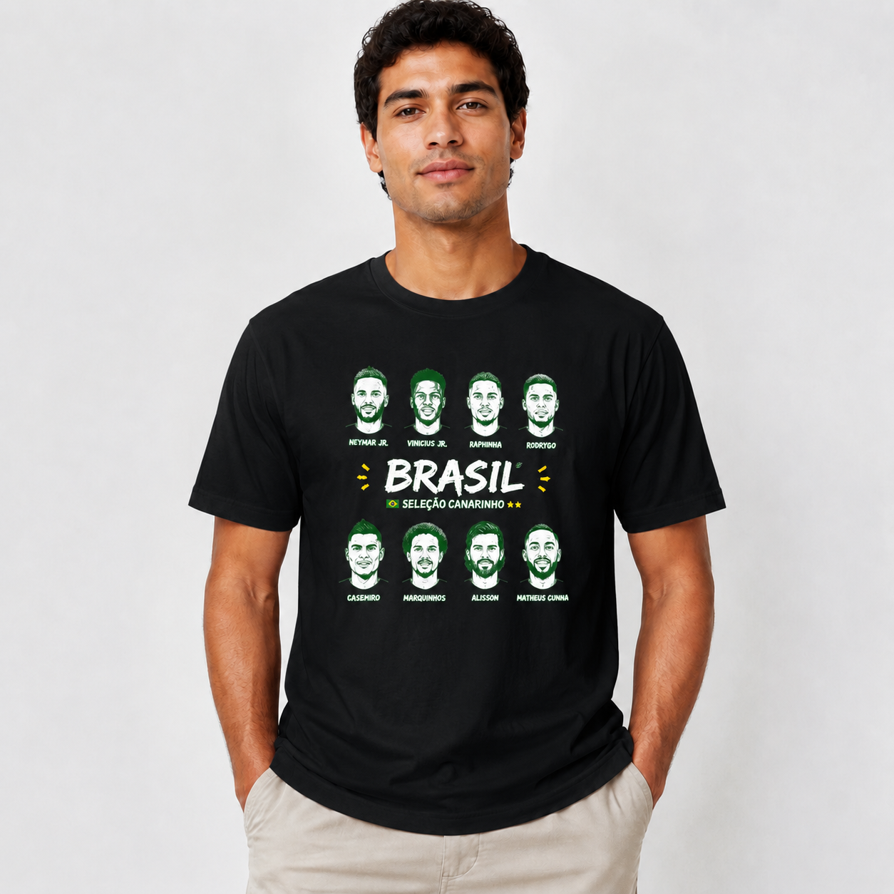 Brazilian Player Pure Cotton T-Shirt – Limited-Time Offer