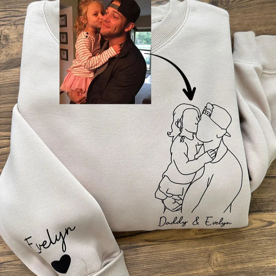 50% OFF🔥Custom Photo Line Drawing Sweatshirt💕Hoodie