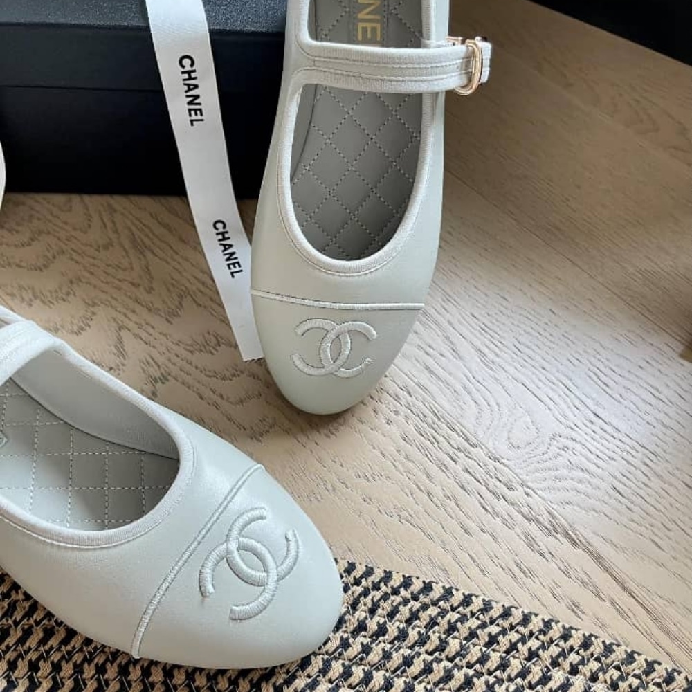 Chanel Mary Jane Ballet Flat Pure Light Blue