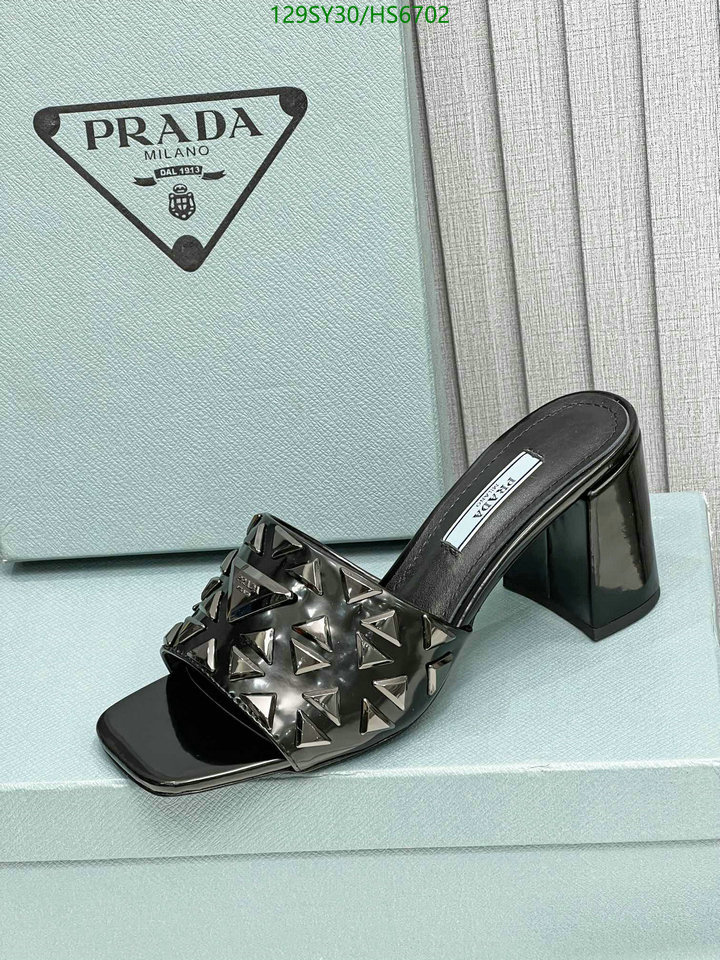 Prada Studded Metallic Leather Mules Black