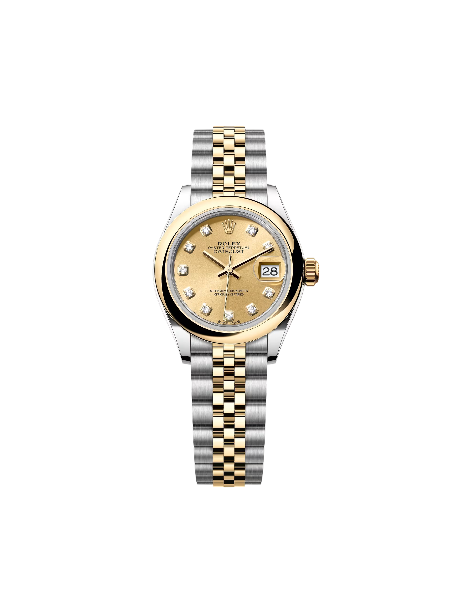 Rolex Lady-Datejust 28mm  279163 Champagne Diamond Dial