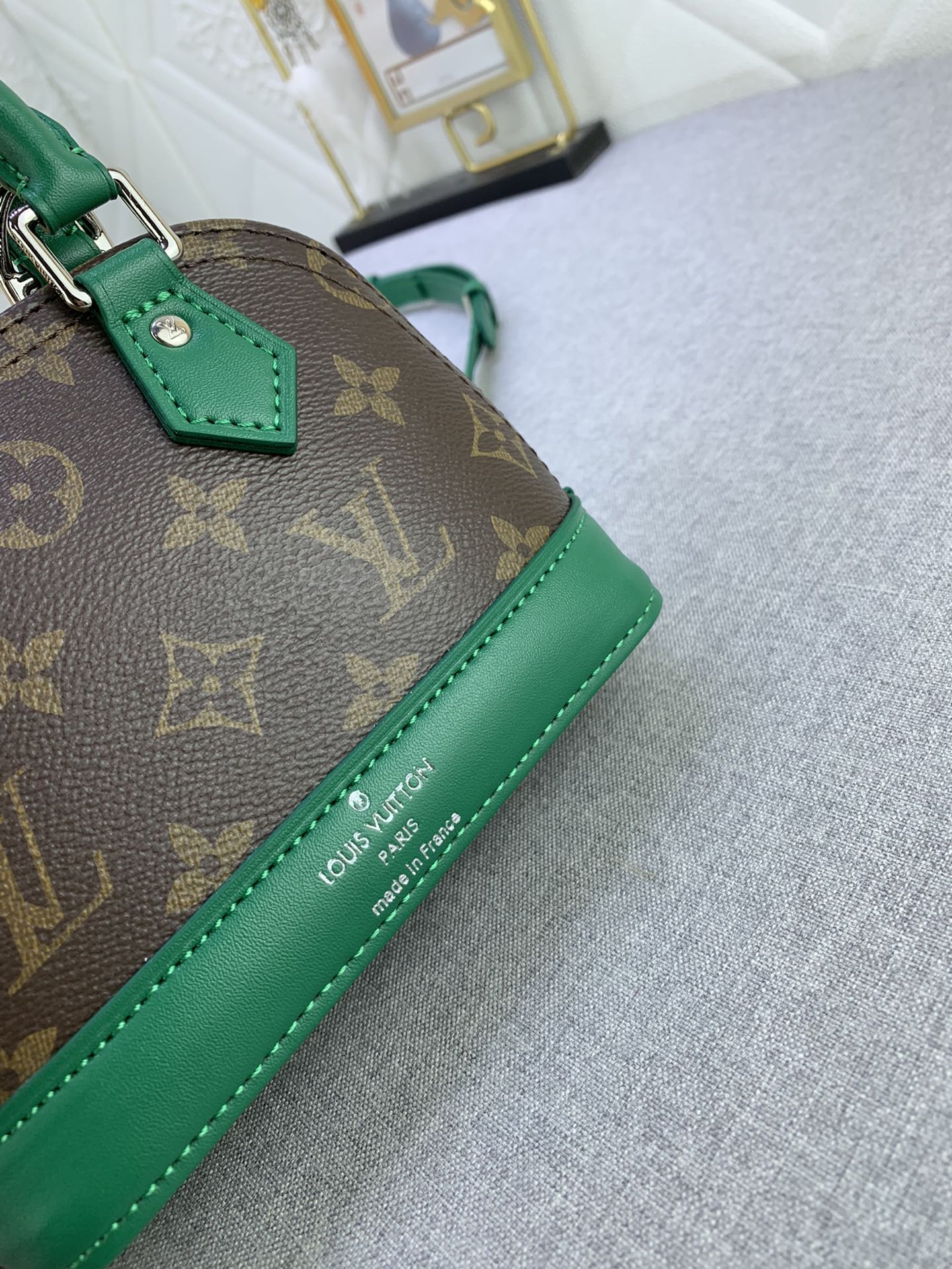 Louis Vuitton Mini Alma Monogram Canvas Mix With Green 18Cm M83204