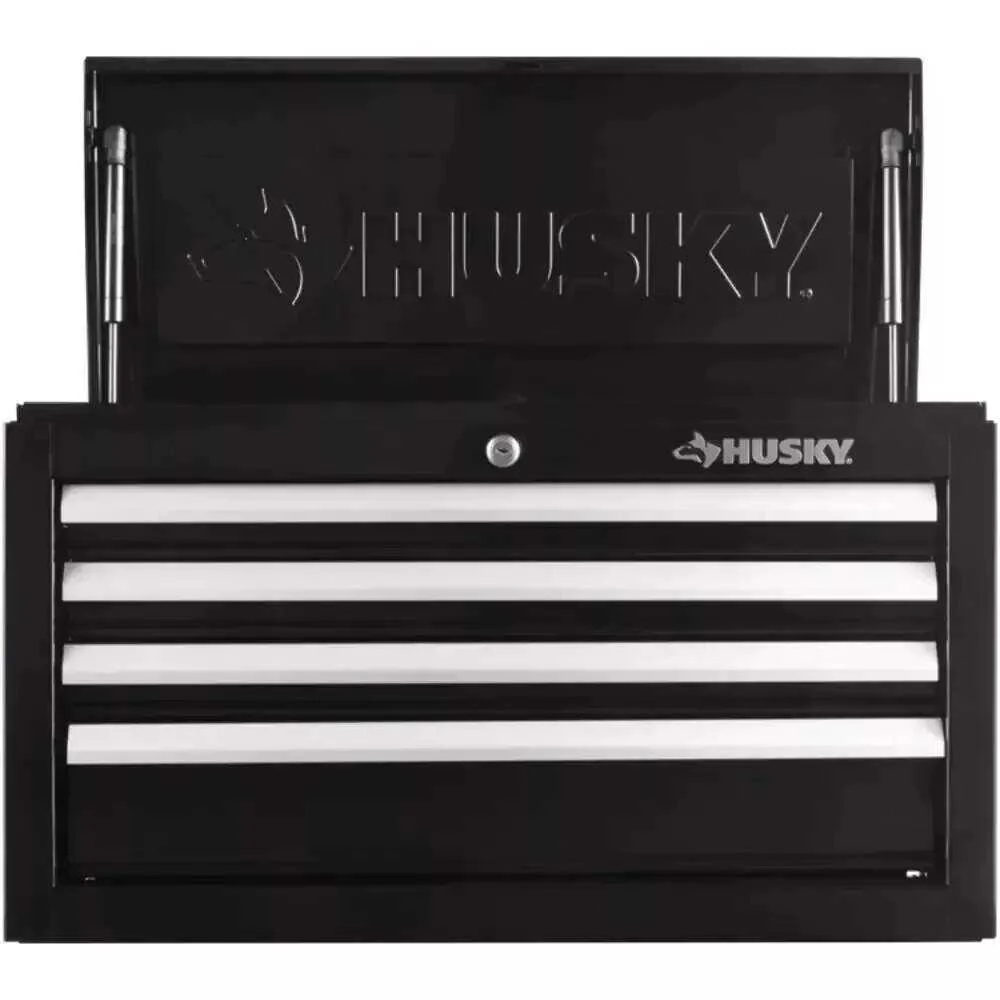 26 IN. W 4-DRAWER TOOL CHEST IN GLOSS BLACK