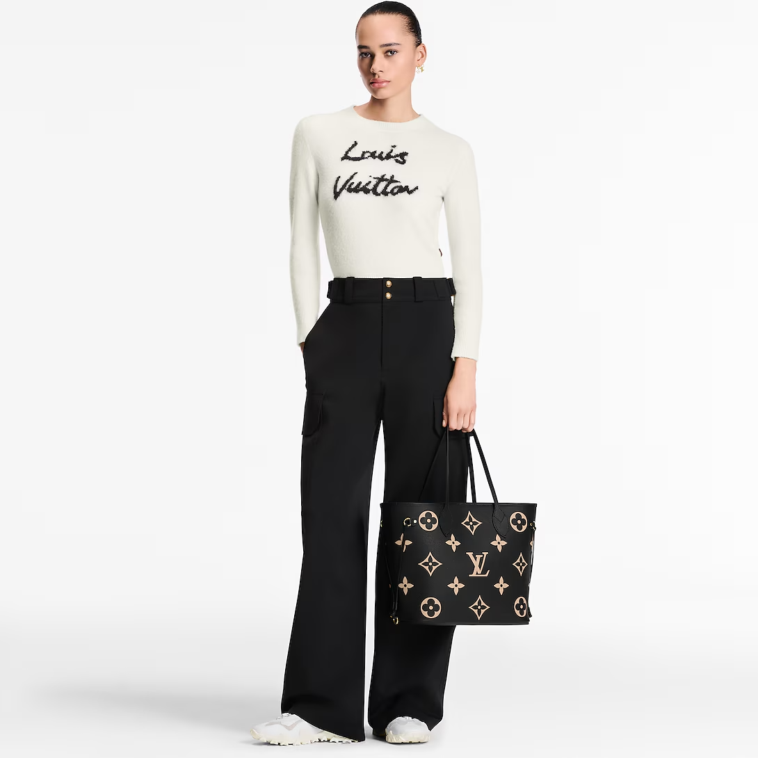 Louis Vuitton Neverfull MM Tote Bag Monogram Empreinte Black 31cm M58907