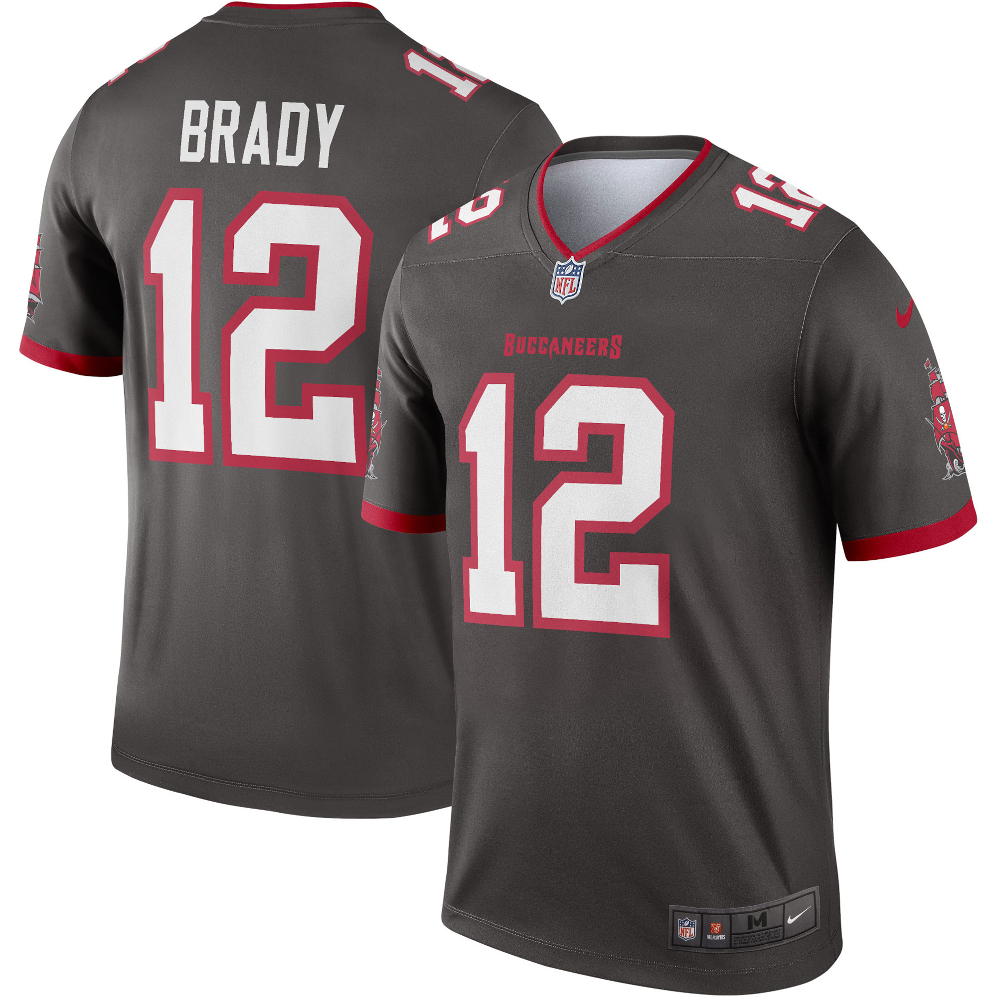 Tom Brady Tampa Bay Buccaneers Nike Alternate Legend Jersey - Pewter