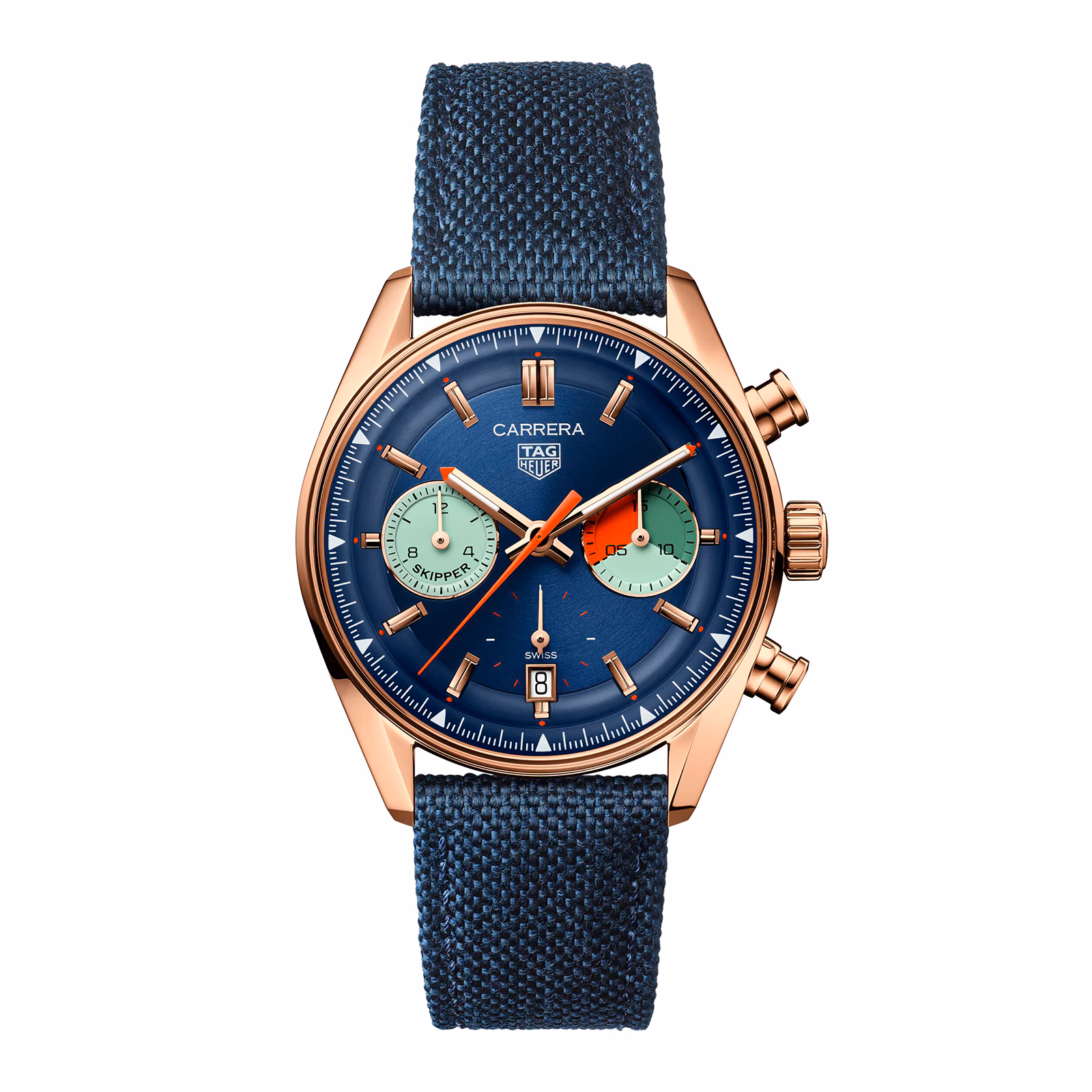 TAG Heuer Carrera Skipper Chronograph 39mm Mens Watch Blue CBS2241.FN8023