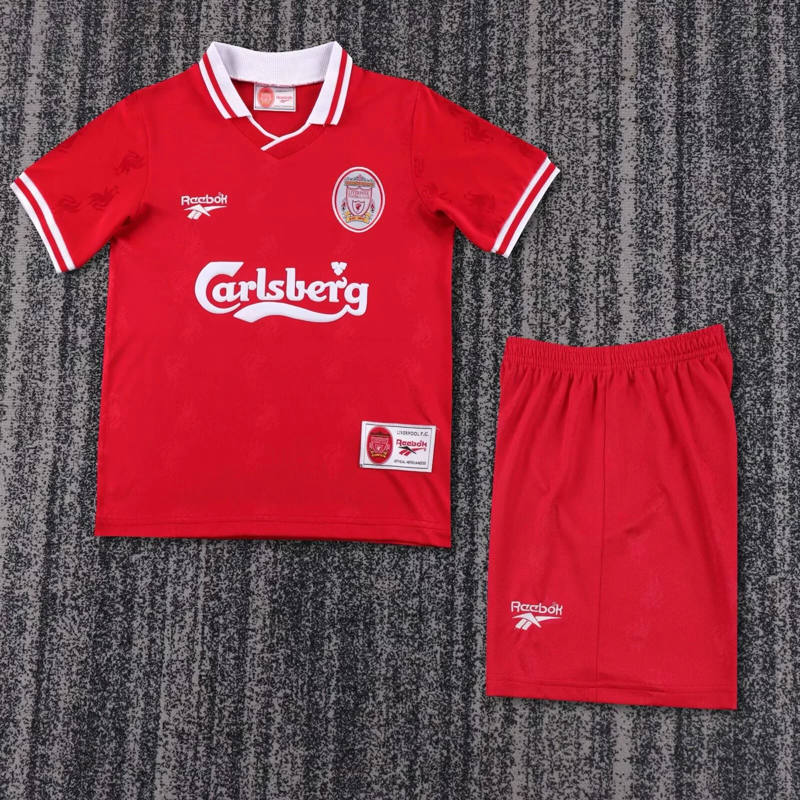 Retro kids 1996-97 Kids Liverpool Home Football jersey retro