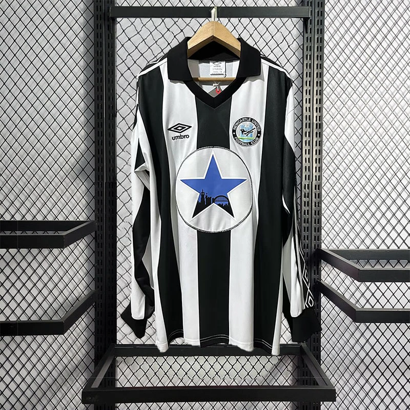 Retro 1980-82 Newcastle United Home Long Sleeve Football jersey retro