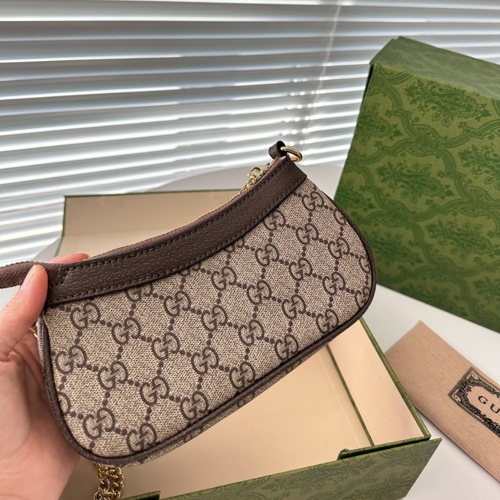 Gucci Ophidia Mini Bag Gg Supreme Beige And Ebony 20Cm 764960 K9Gsg 8367