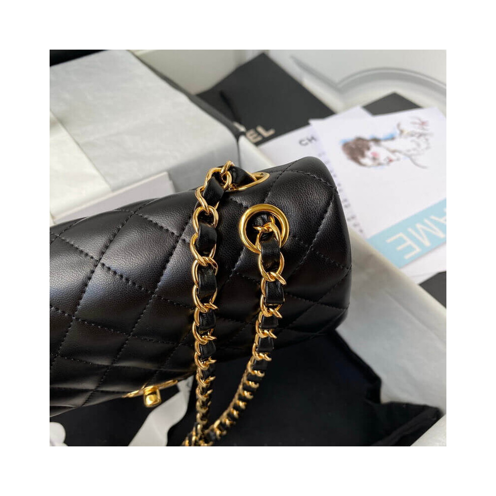 Chanel Lambskin Small Double Flap Bag 23cm