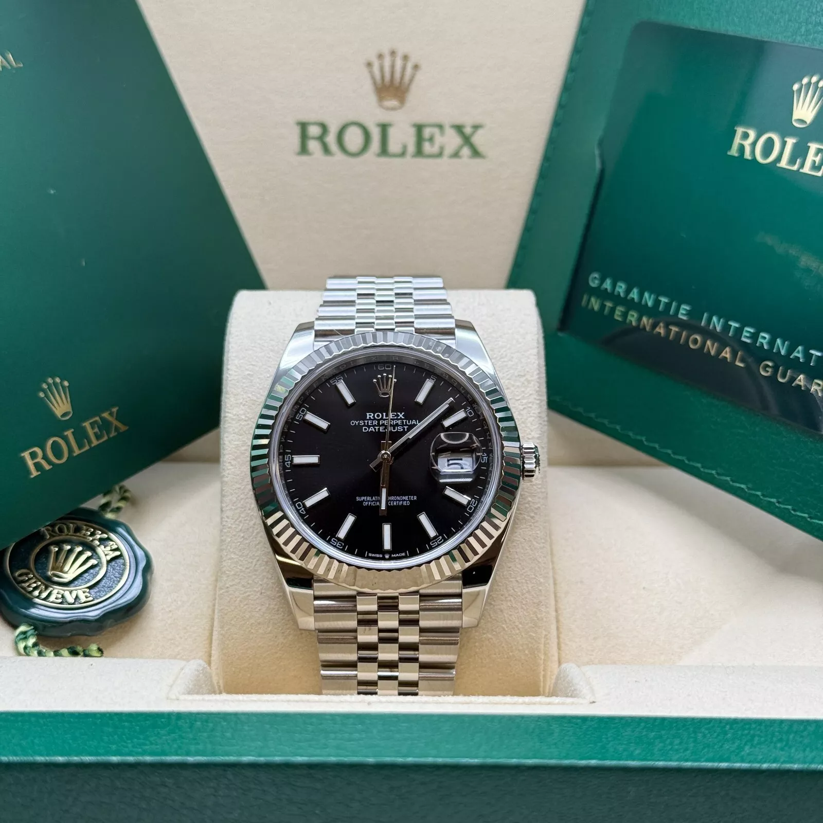 【Super Clone】RLX  Datejust Black Index Jubilee 41mm Stainless Steel - 126334-0018