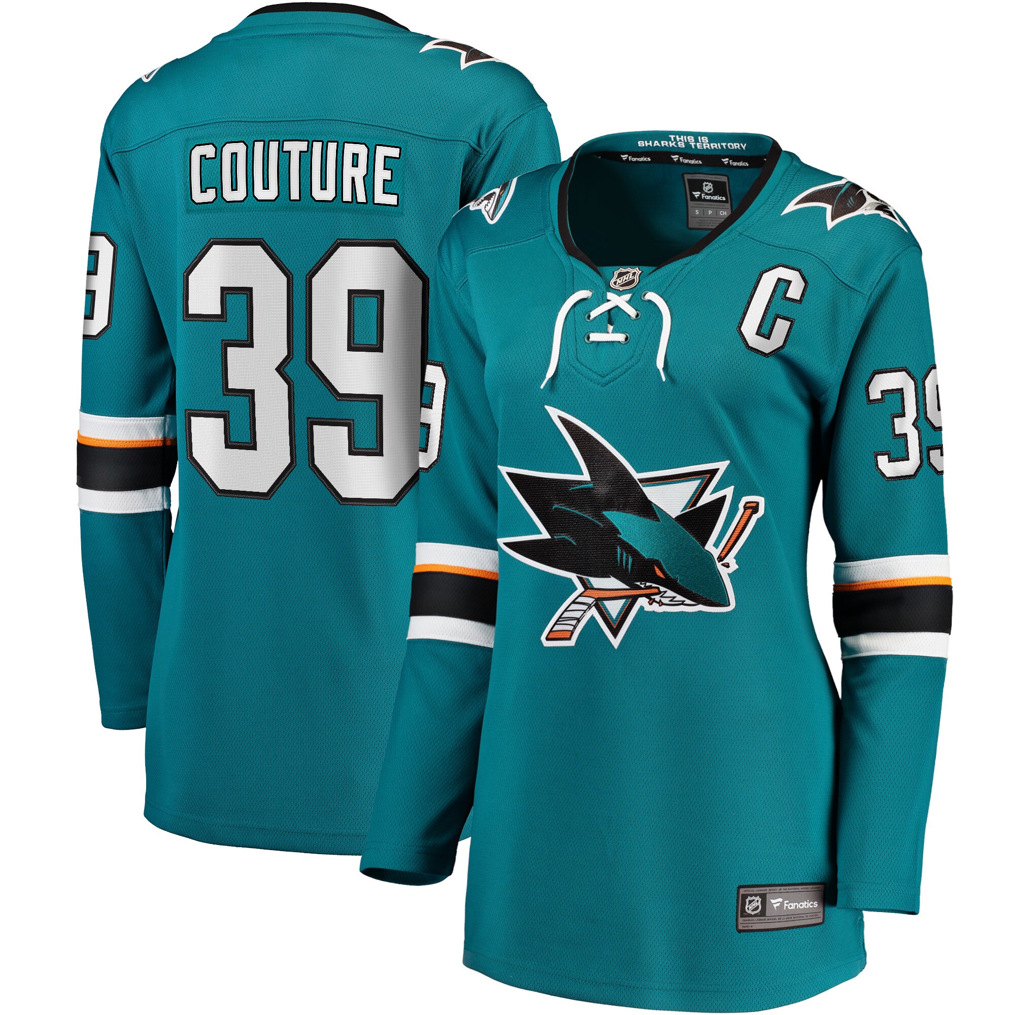 Logan Couture San Jose Sharks Fanatics Women’s Home Breakaway Player Jersey – Teal