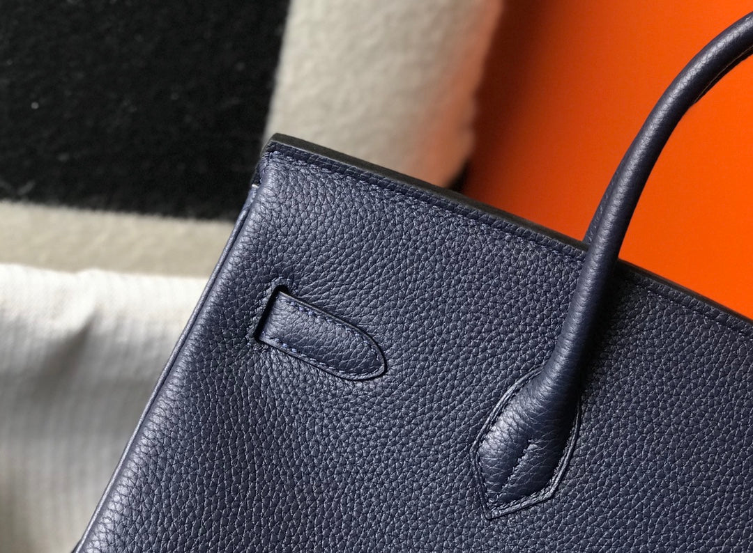 Hermes Birkin 35Cm Navy Togo Leather Gold Hardware
