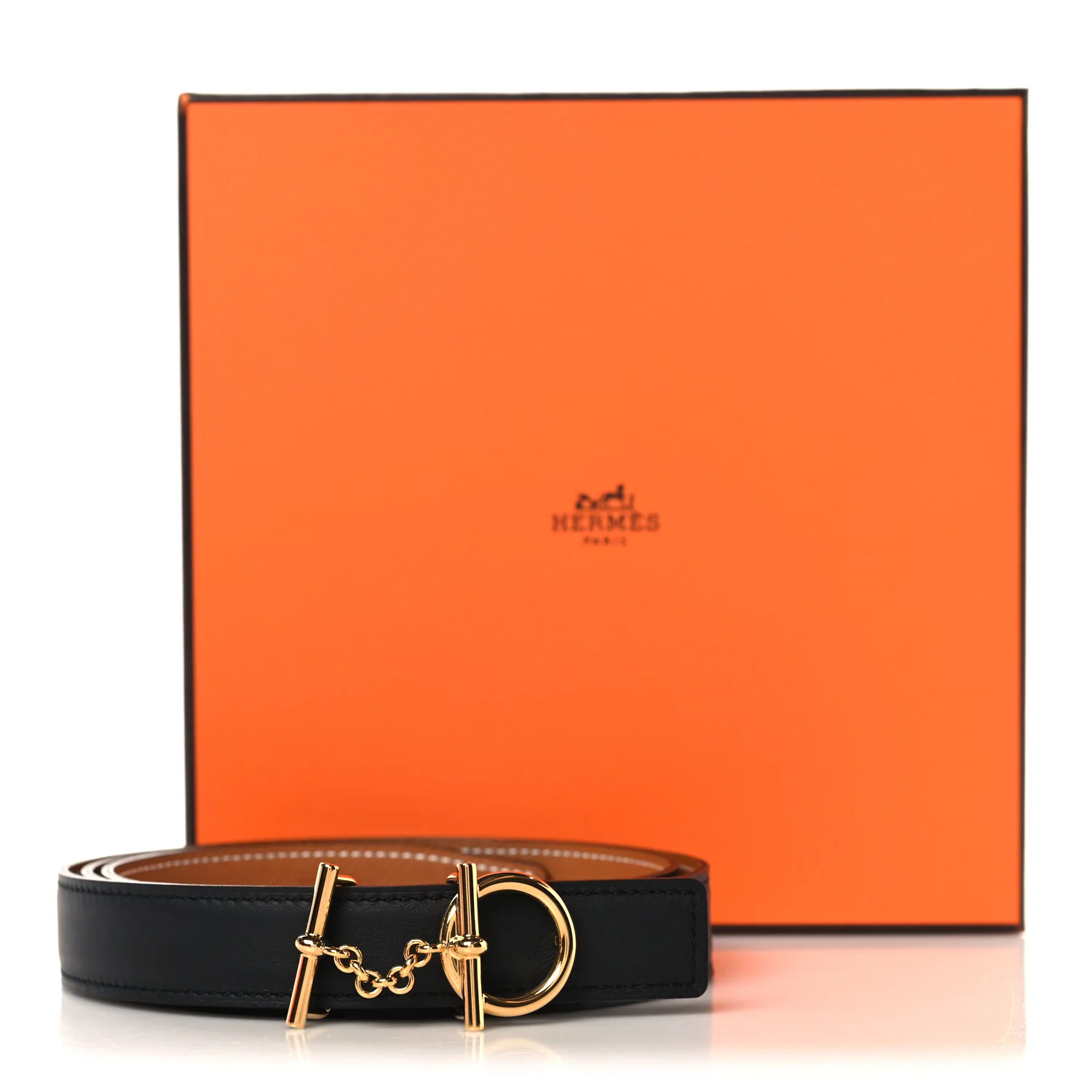Togo Box 38mm Reversible Lad Belt 95 38 Black Gold