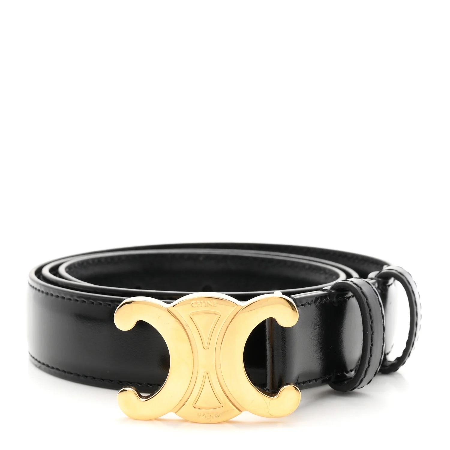 Box Calfskin Medium 25mm Triomphe 80 32 Belt Black