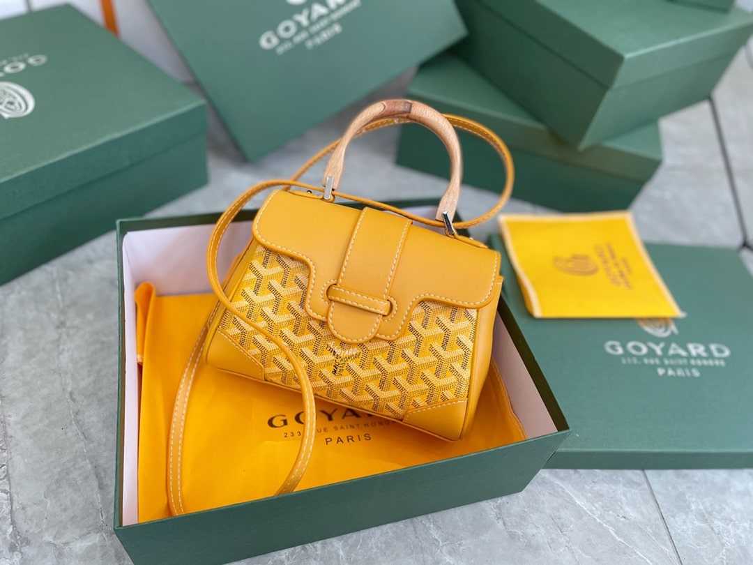 GOYARD SAÏGON SOUPLE MINI BAG YELLOW 20CM