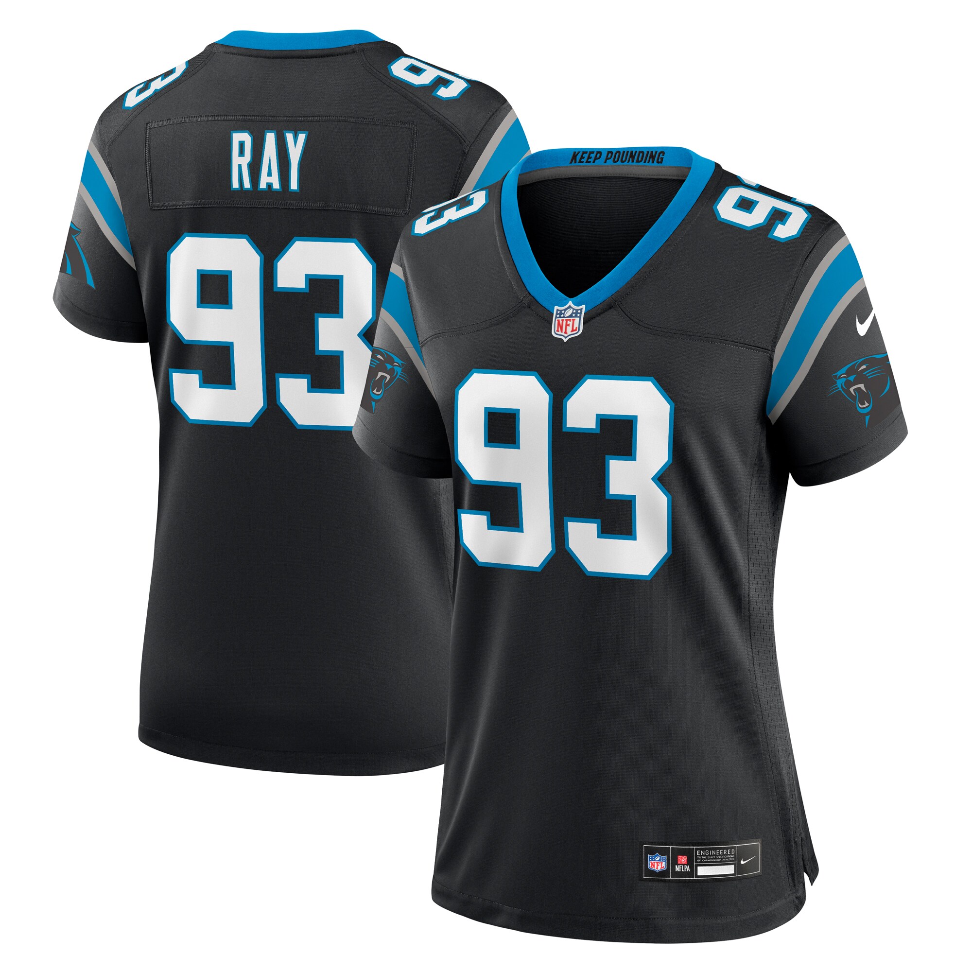 LaBryan Ray Carolina Panthers Nike Women's Team Game Jersey -  Black