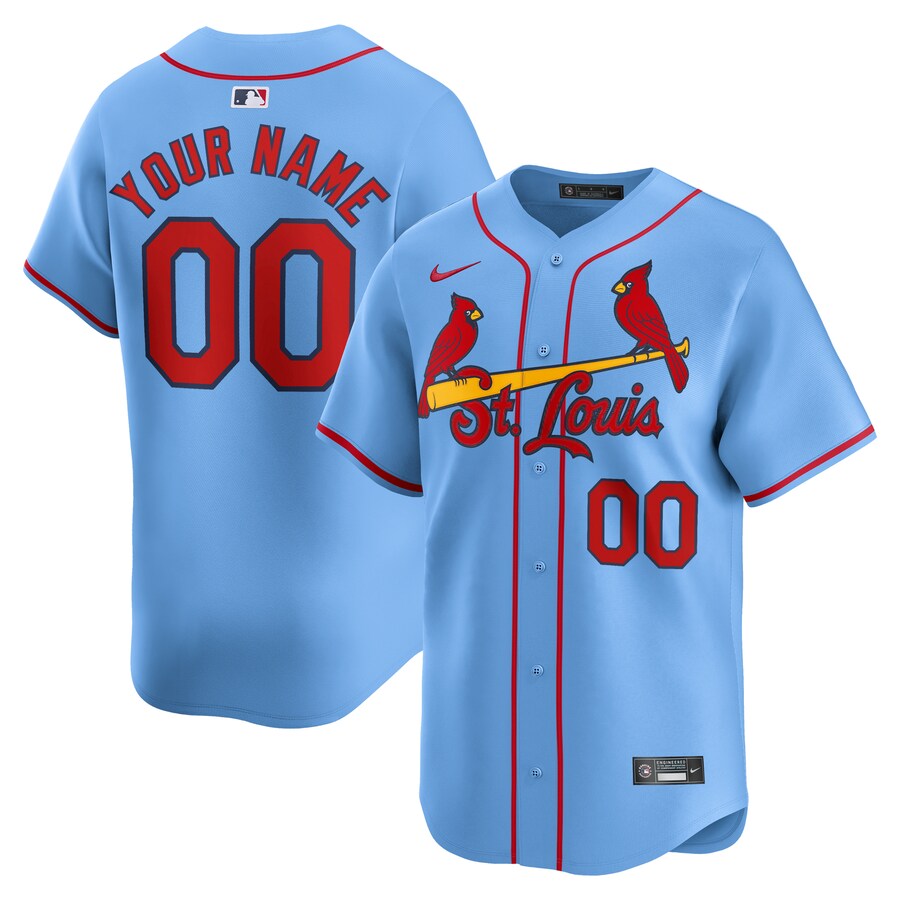 St. Louis Cardinals Alternate Limited Custom Jersey  Light Blue
