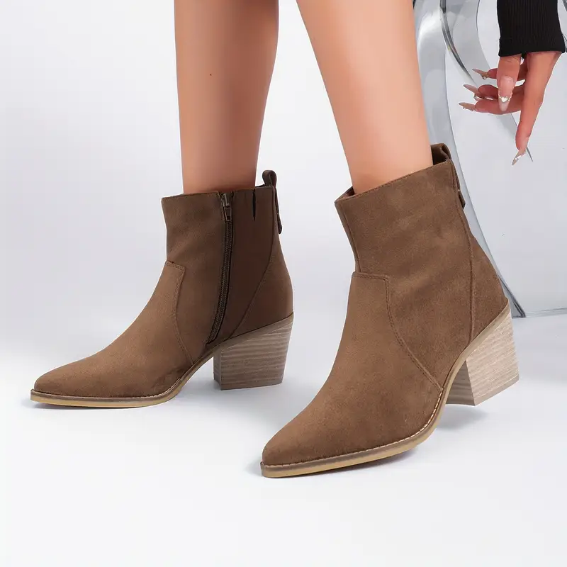 Chunky Heel Ankle Boots