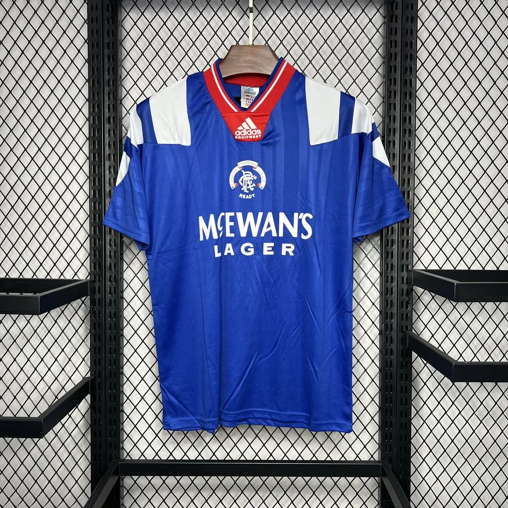 Retro 1992-94 Glasgow Rangers Home football jersey Retro