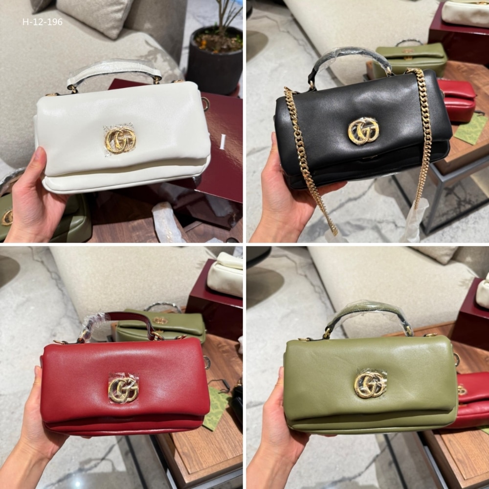 Gucci GG Milano Mini Top Handle Bag Olive Green 21Cm 806017 AAD5X 3037