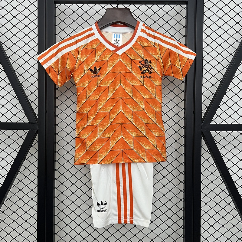 Retro kids 1988 KIDS Netherlands Home Football jersey retro