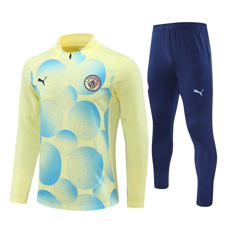 2024-25 Manchester City Light Yellow [Camo] Long Sleeve Training Suit