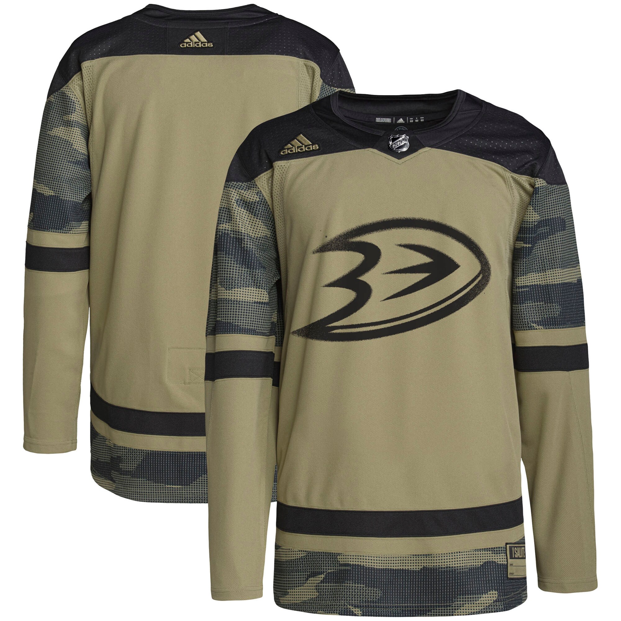 Anaheim Ducks adidas Military Appreciation Team Authentic Practice Jersey – Camo
