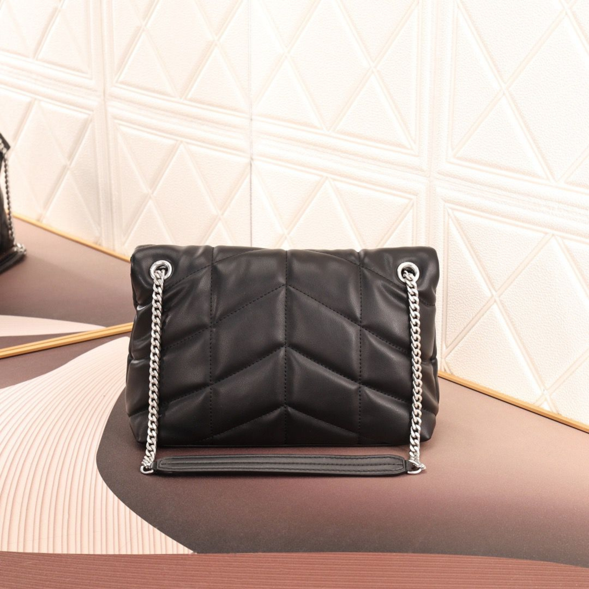 Saint Laurent Puffer Medium Chain Bag In Quilted