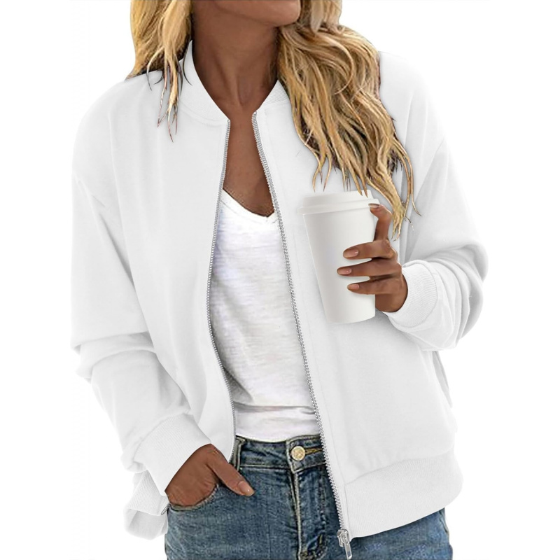 Women's Zip Up Jacket Casual Long Sleeve