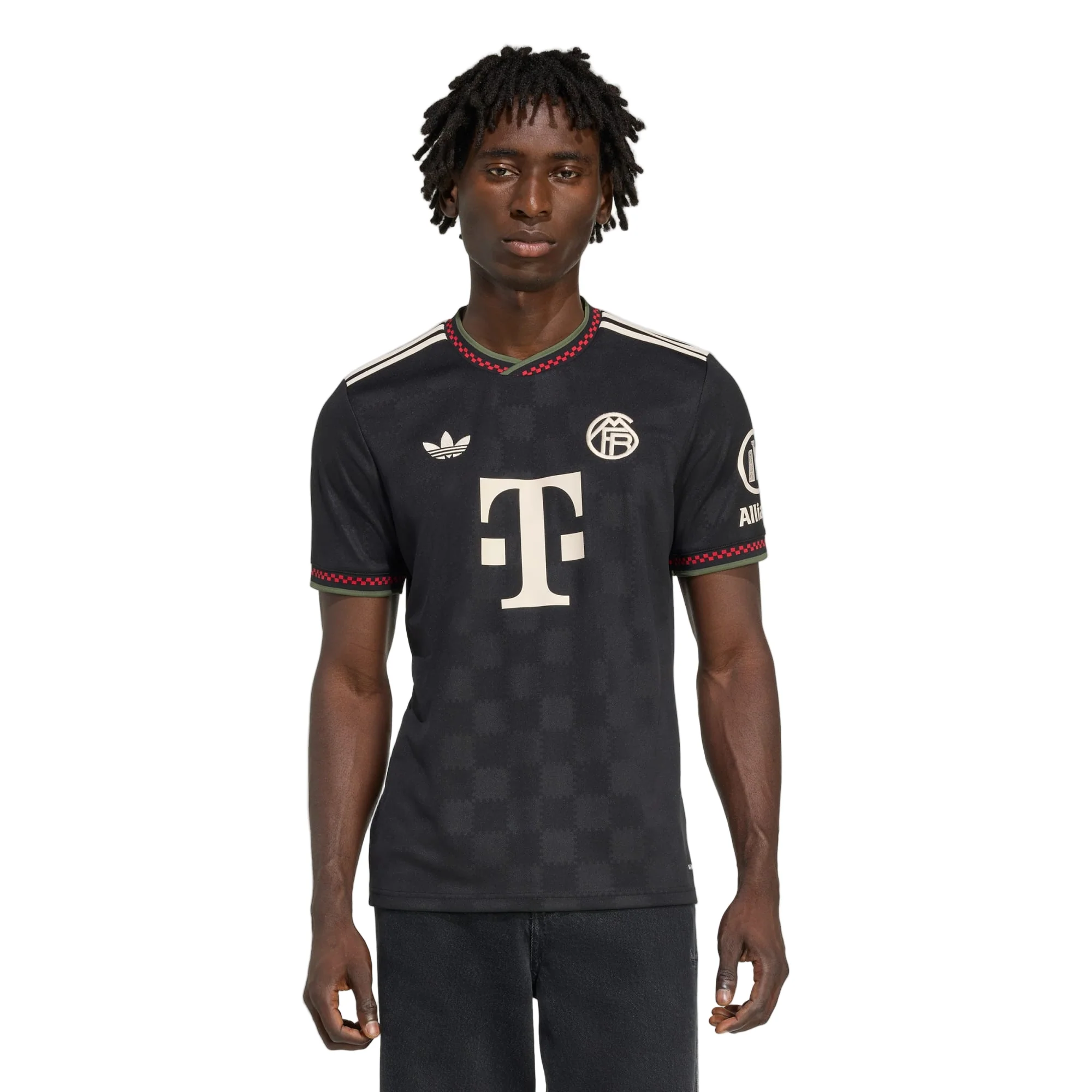 adidas Bayern Munich Harry Kane Third Jersey w/ Champions League Patches 25/26 (Black/Olive Green)