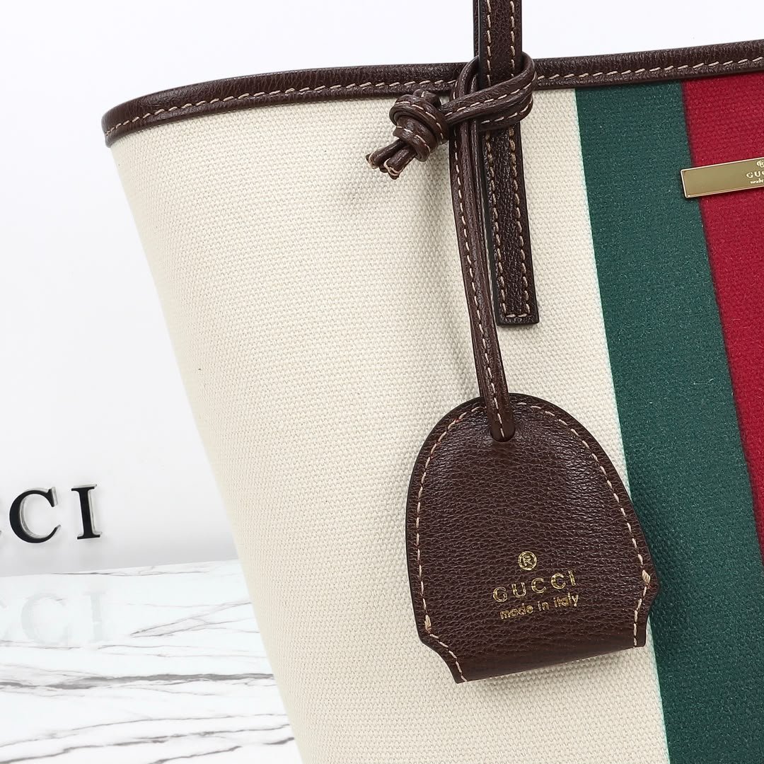 Gucci Tribeca Small Tote Bag 24.9cm/9.8in Natural Canvas A0034E
