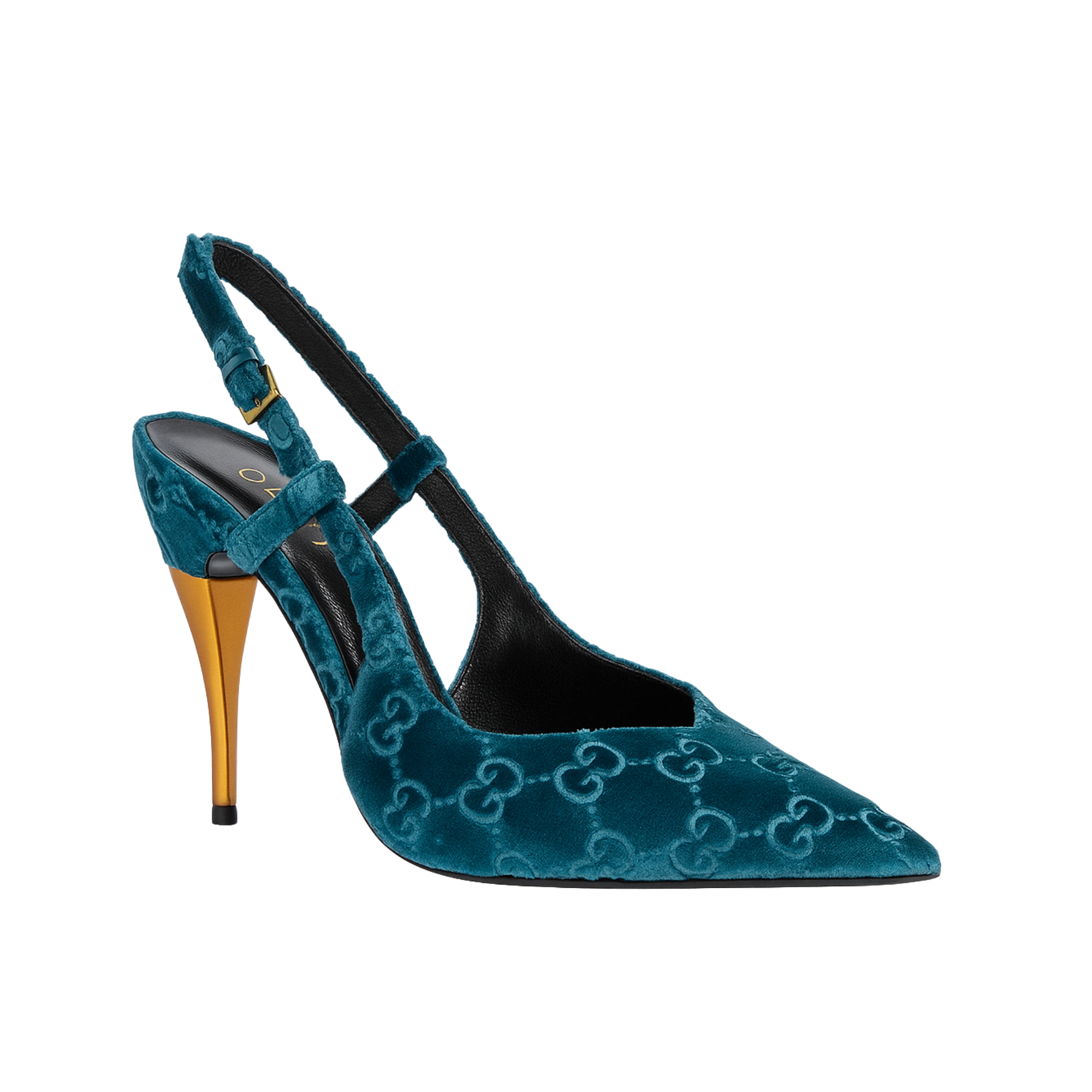 Gucci Women’S Platform Pump Blue Velvet