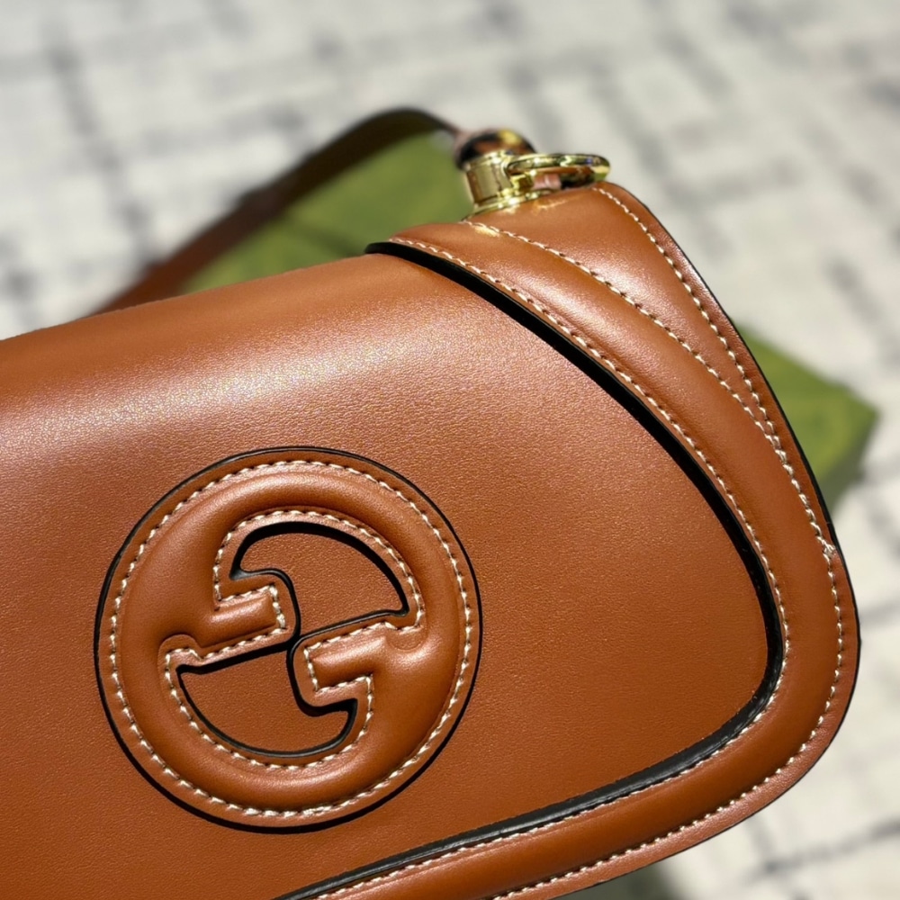 Gucci Blondie Mini Shoulder Bag Brown 22Cm 815700 Aaec2 2718