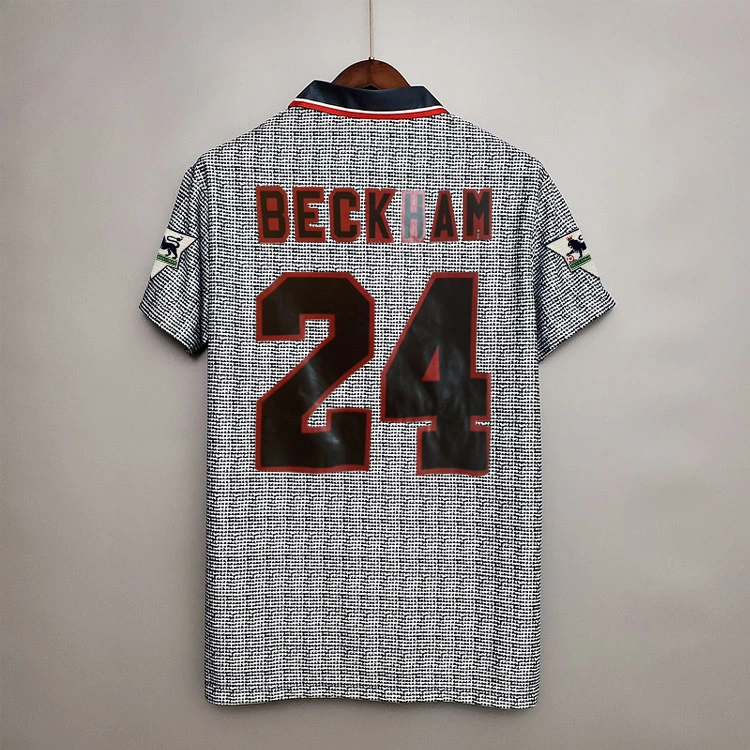 Retro 1995-96 Manchester United away CANTONA HUGHES KEANE BECKHAM Football jersey retro