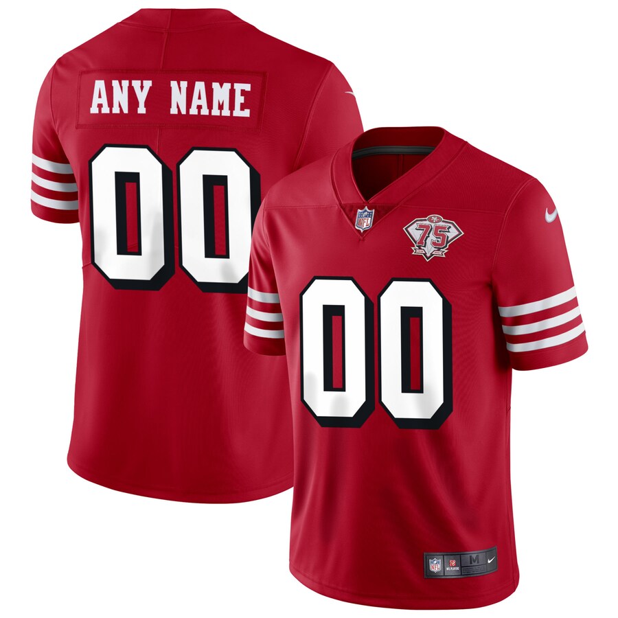 San Francisco 49ers Nike Alternate Custom Game Jersey - Scarlet