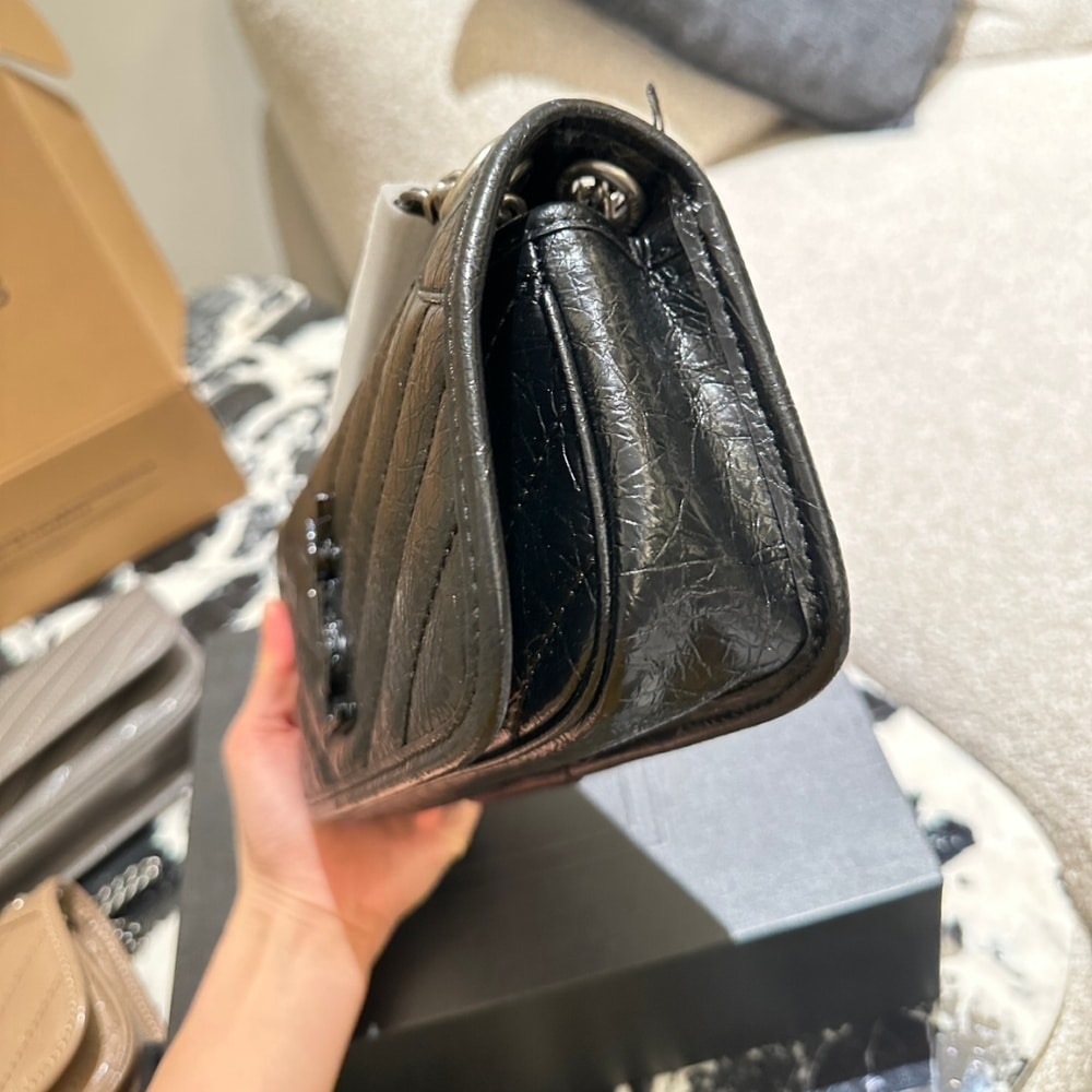 Saint Laurent Mini Matelasse Monogram Niki Bag Black 26Cm