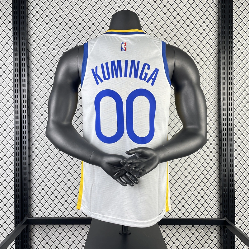 2023 NBA Golden State Warriors 00 KUMINGA Basketball Jersey
