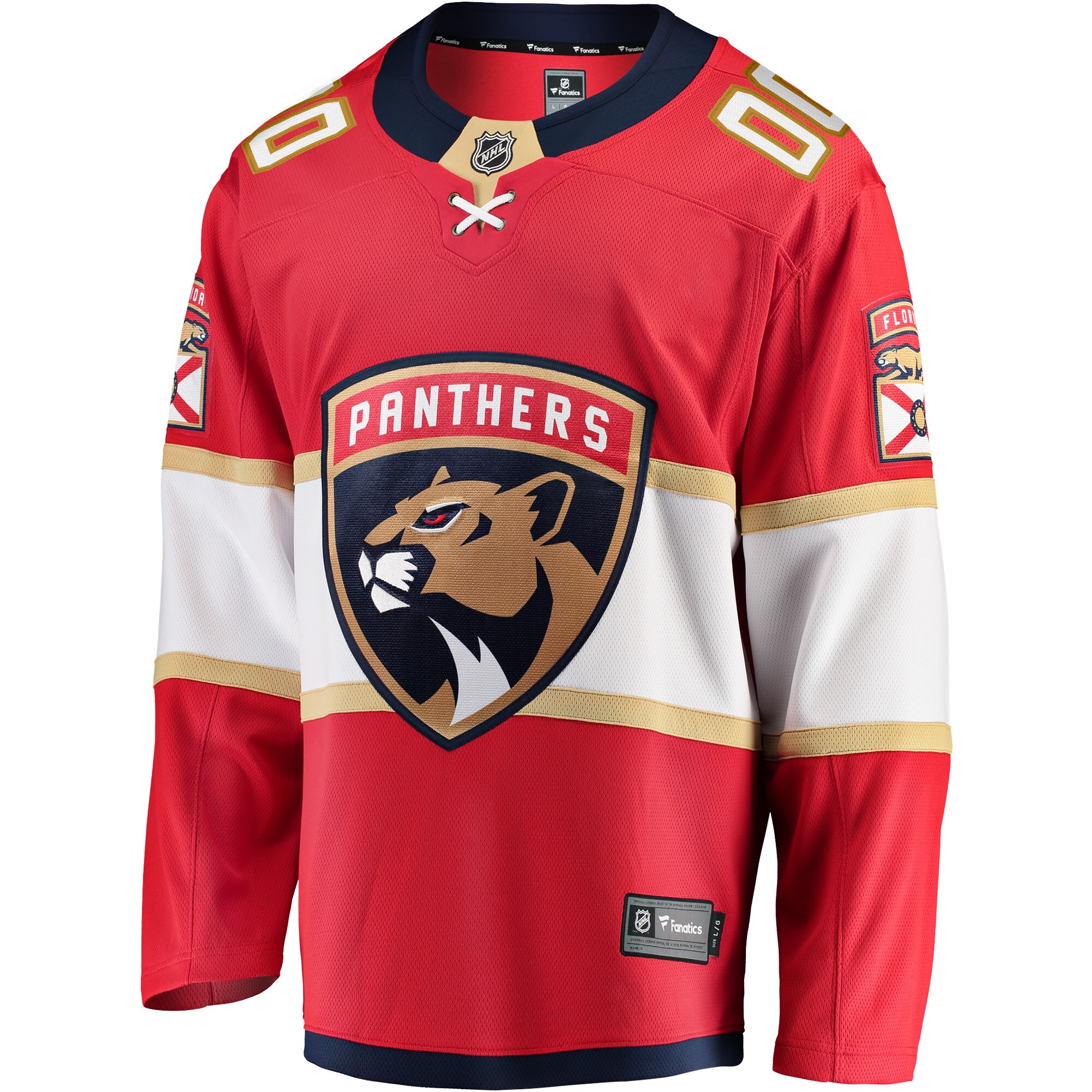 Florida Panthers Fanatics Home Breakaway Custom Jersey – Red