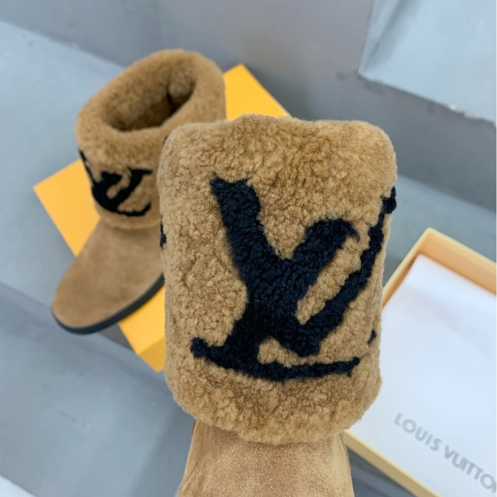 Louis Vuitton Snowdrop Flat Ankle Boot Brown