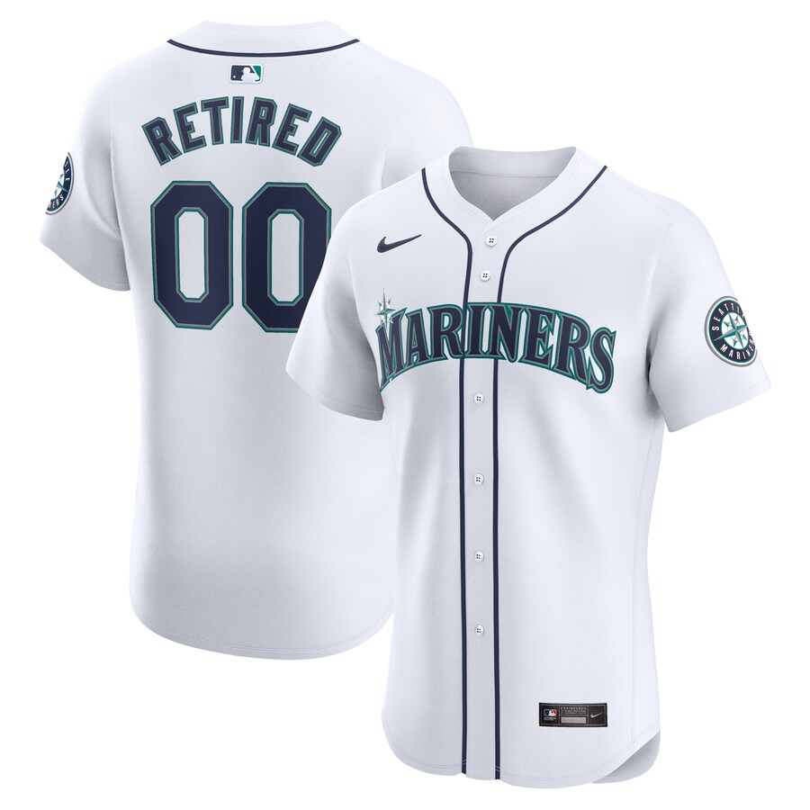 Seattle Mariners Home Elite Pick-A-Player Retired Roster Jersey White