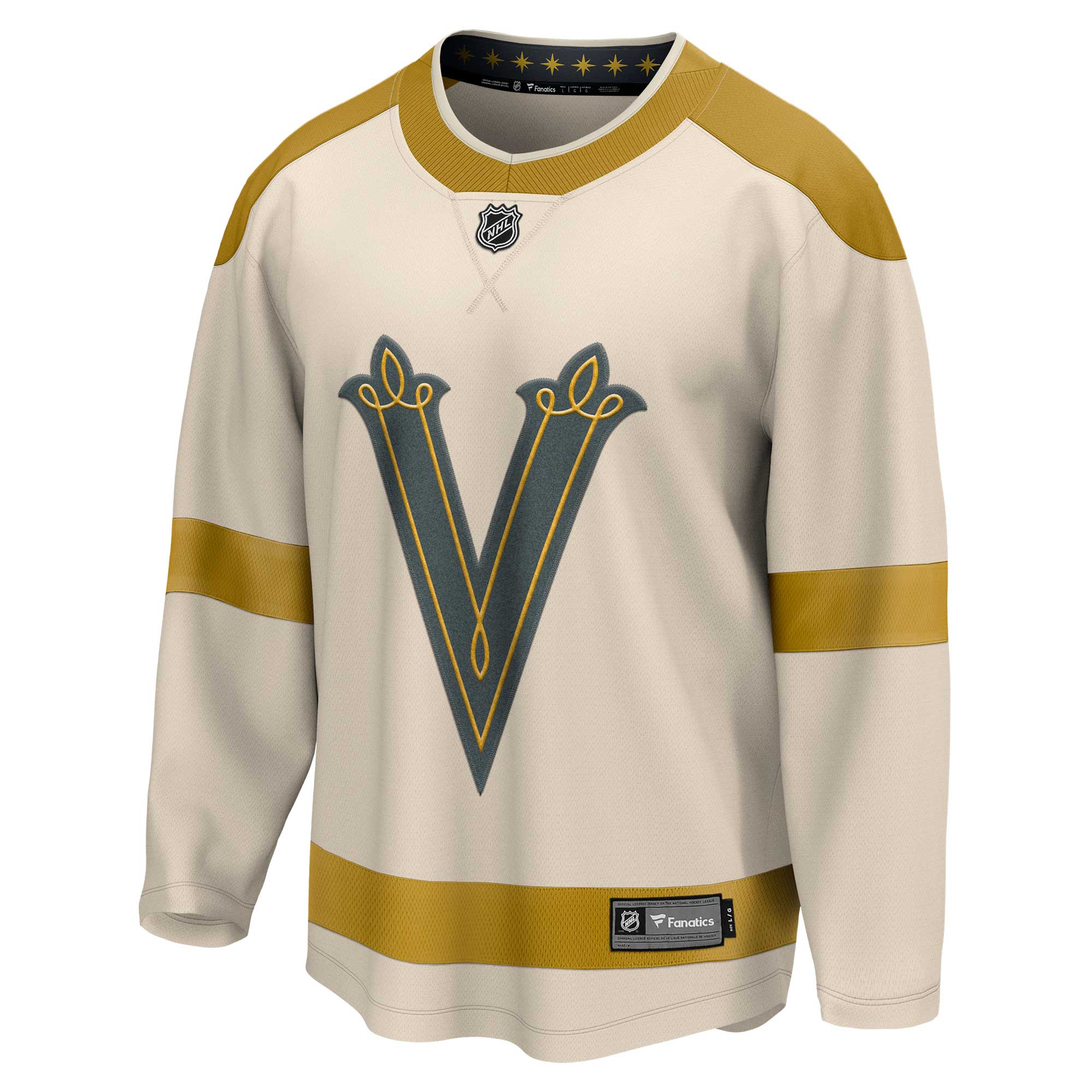 Vegas Golden Knights Fanatics 2024 NHL Winter Classic Breakaway Jersey – Cream