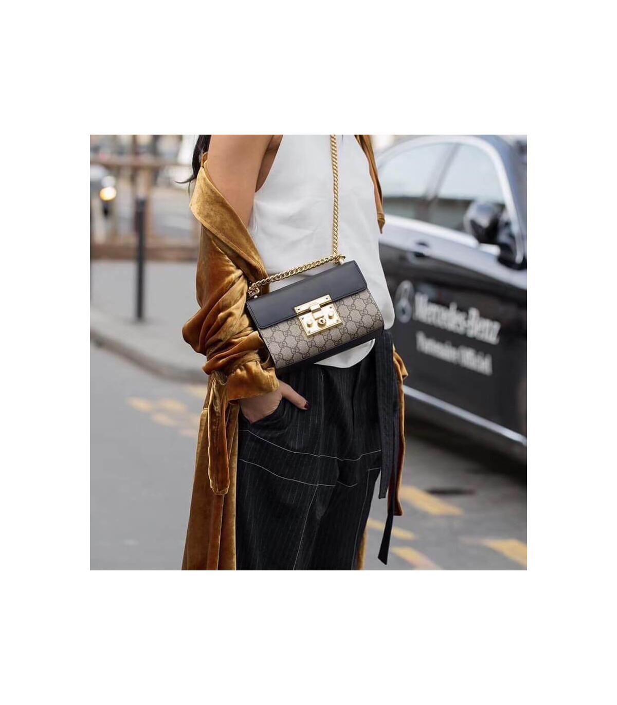 Gucci Padlock Small GG Shoulder Bag Black