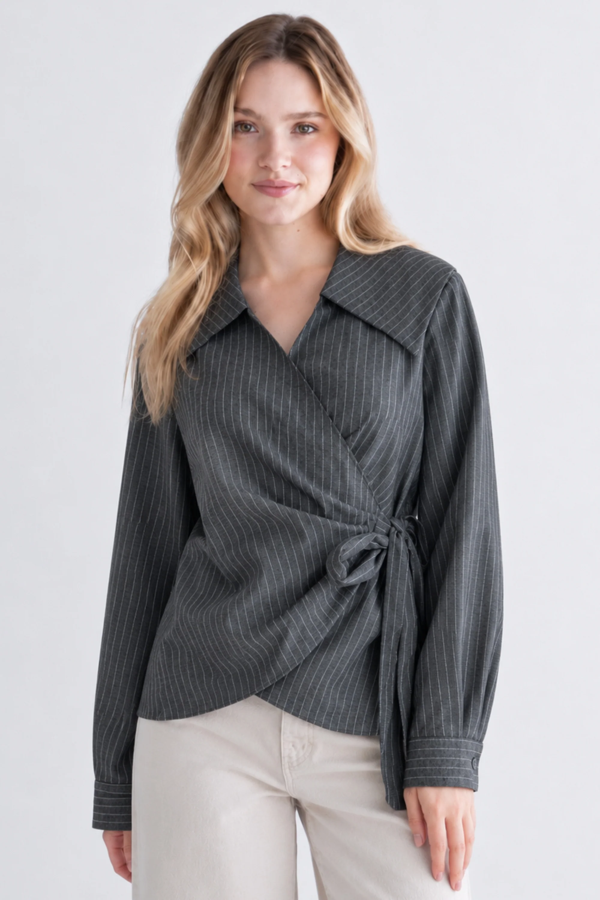 Tailored Wrap Knot Shirt