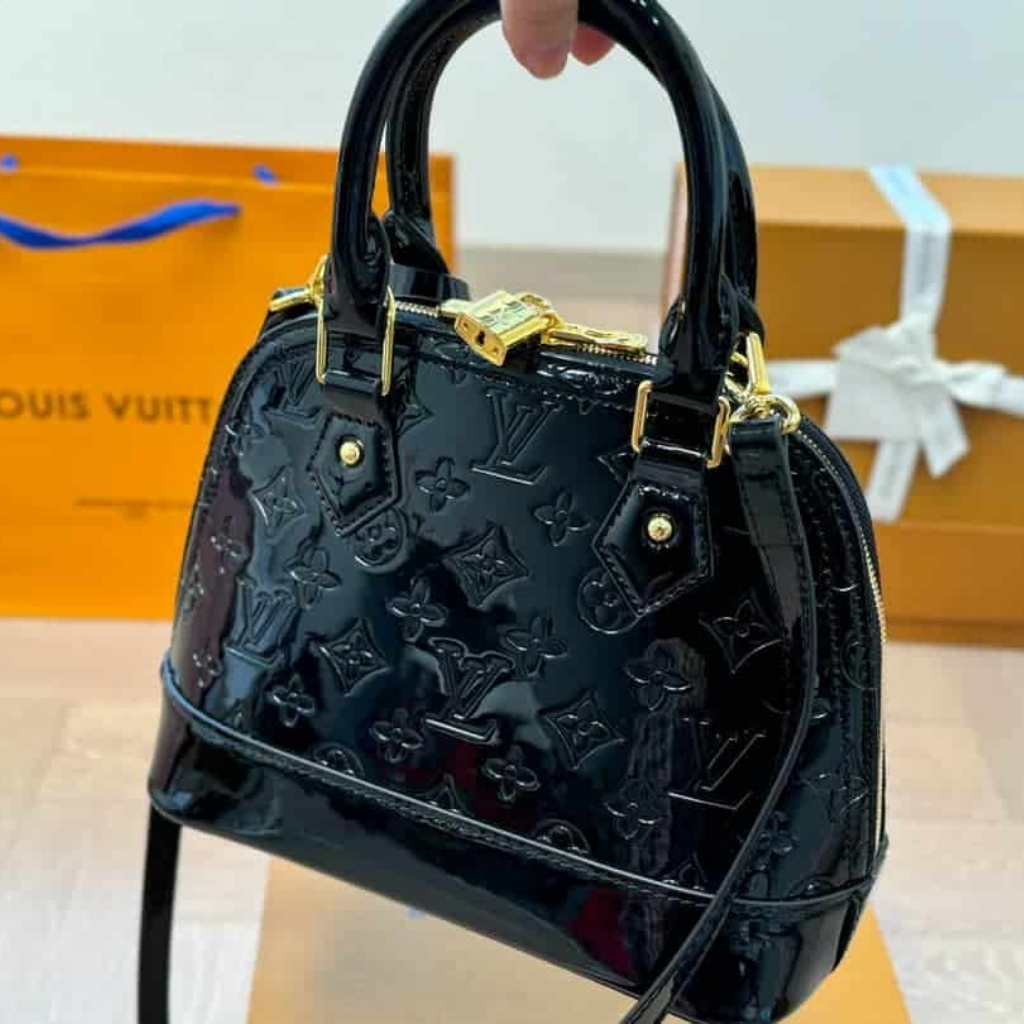 Louis Vuitton Alma BB Varnished Epi Leather Black 23Cm