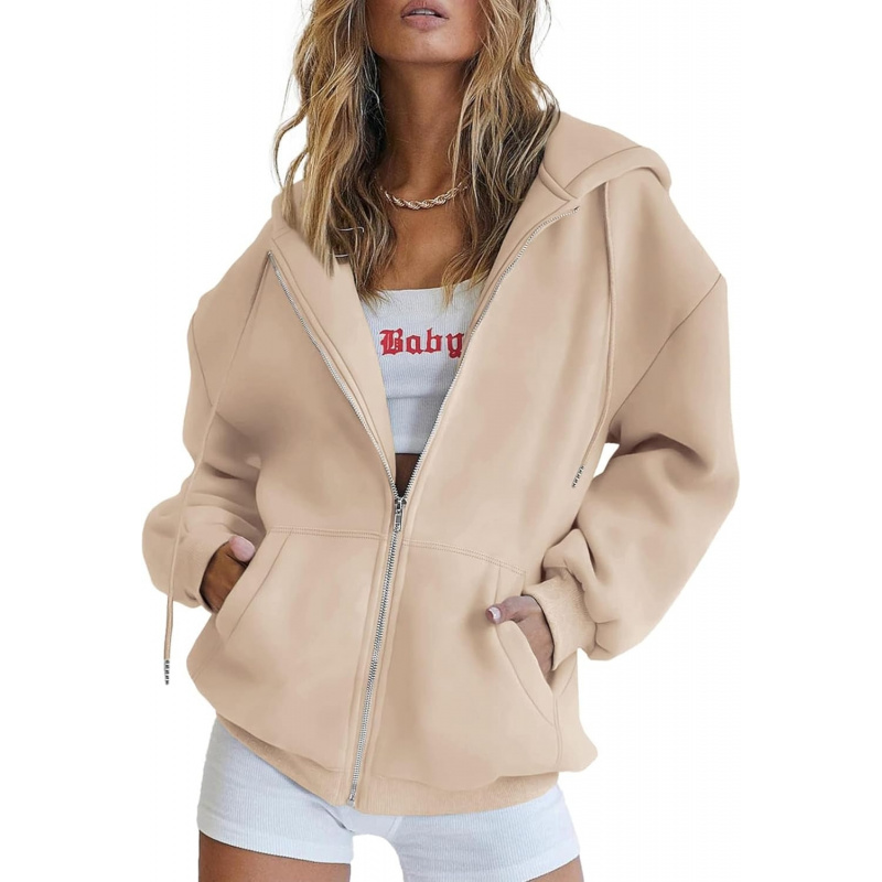 Women's 2026 Spring Zip Up Y2K Hoodies Casual Long